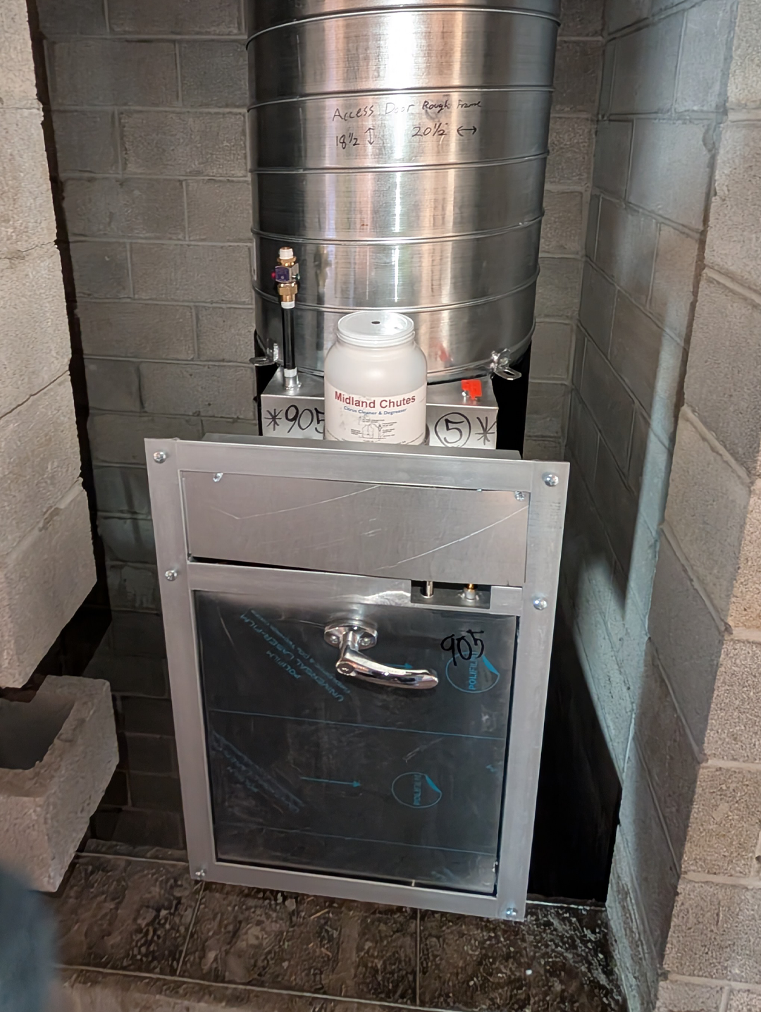 Trash Chute Installation - Cleaner